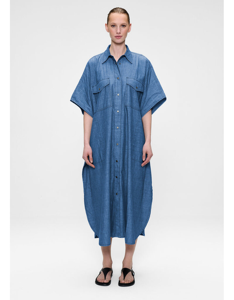 Zenggi Denim Chambray Kaftan dress