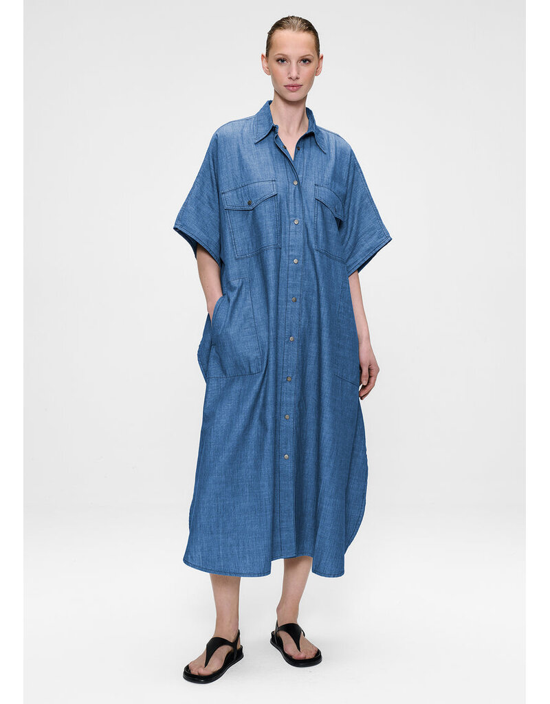 Zenggi Denim Chambray Kaftan dress