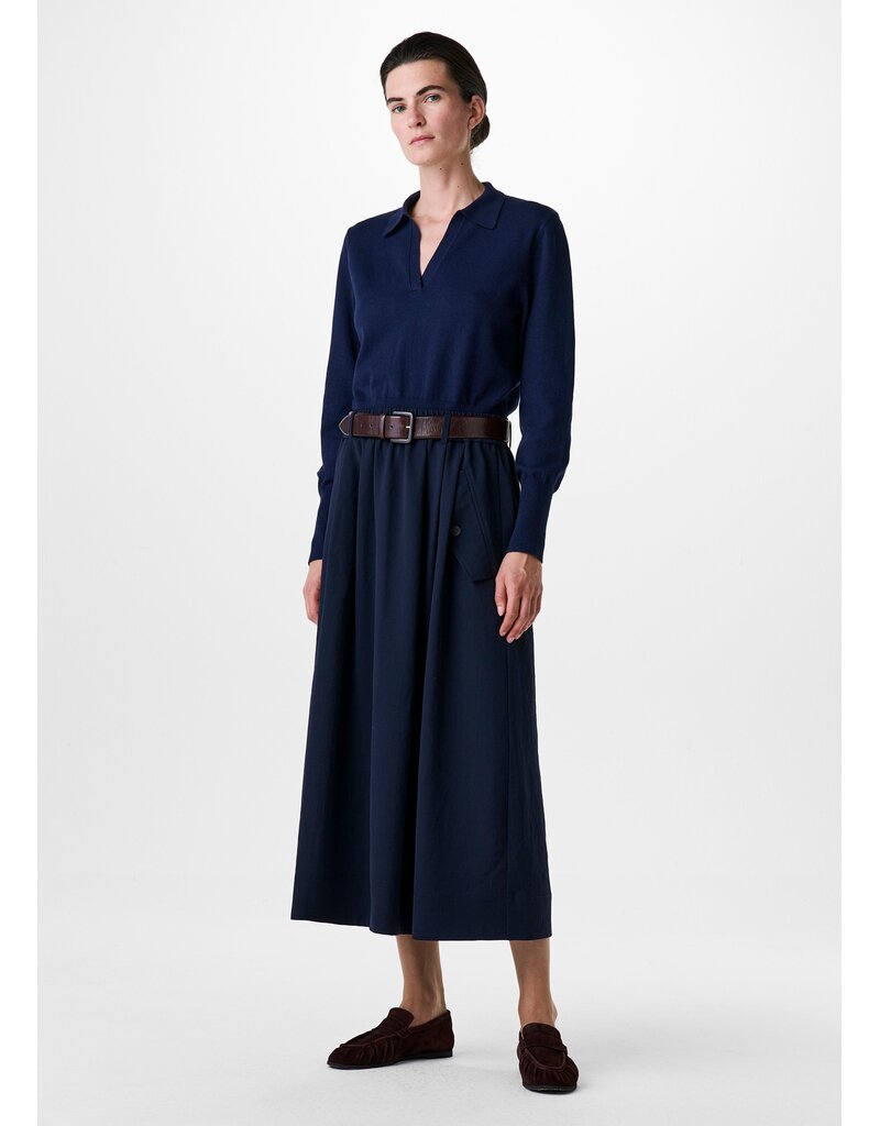 Zenggi Cot cashmere long sleeve polo
