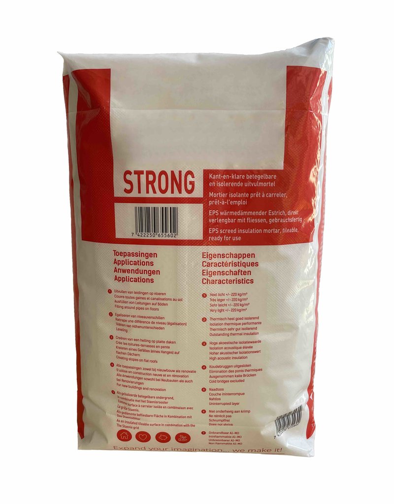 Tileable insulation screed - 50 L per bag - ready for use