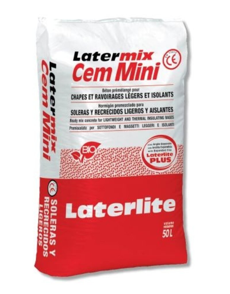 Laterlite Latermix Cem Mini: ultraleichter isolierender Beton -  50 L pro Sack