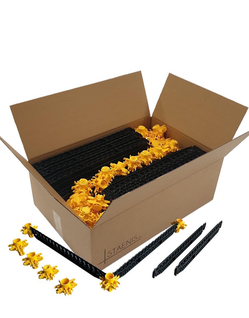 Lot De 10 Jauges De Nivellement 0-100 Mm - Pour Chape Fluide, Ragréage, Béton, Graduation Tous Les 10 Mm
