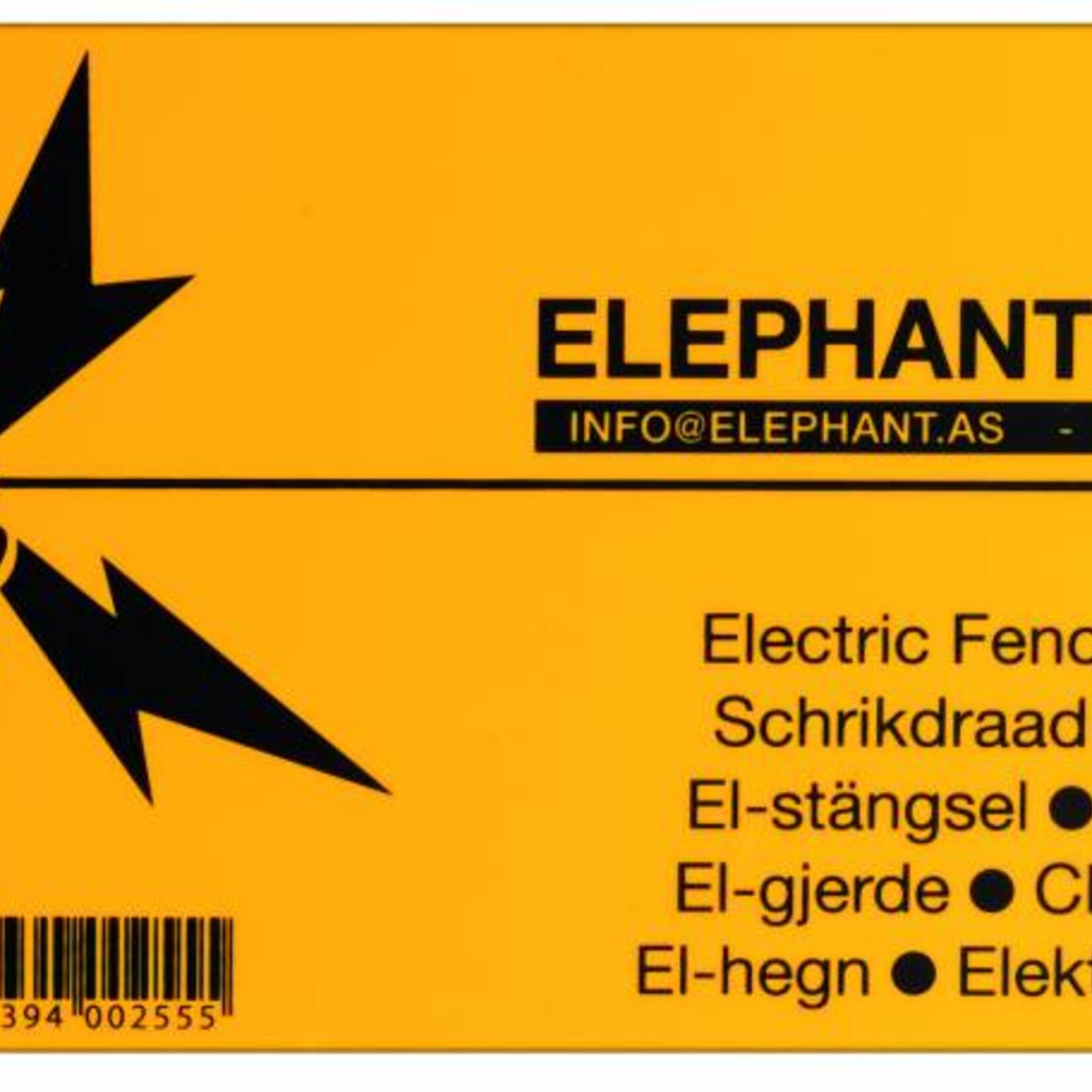 Elephant Varningsskylt