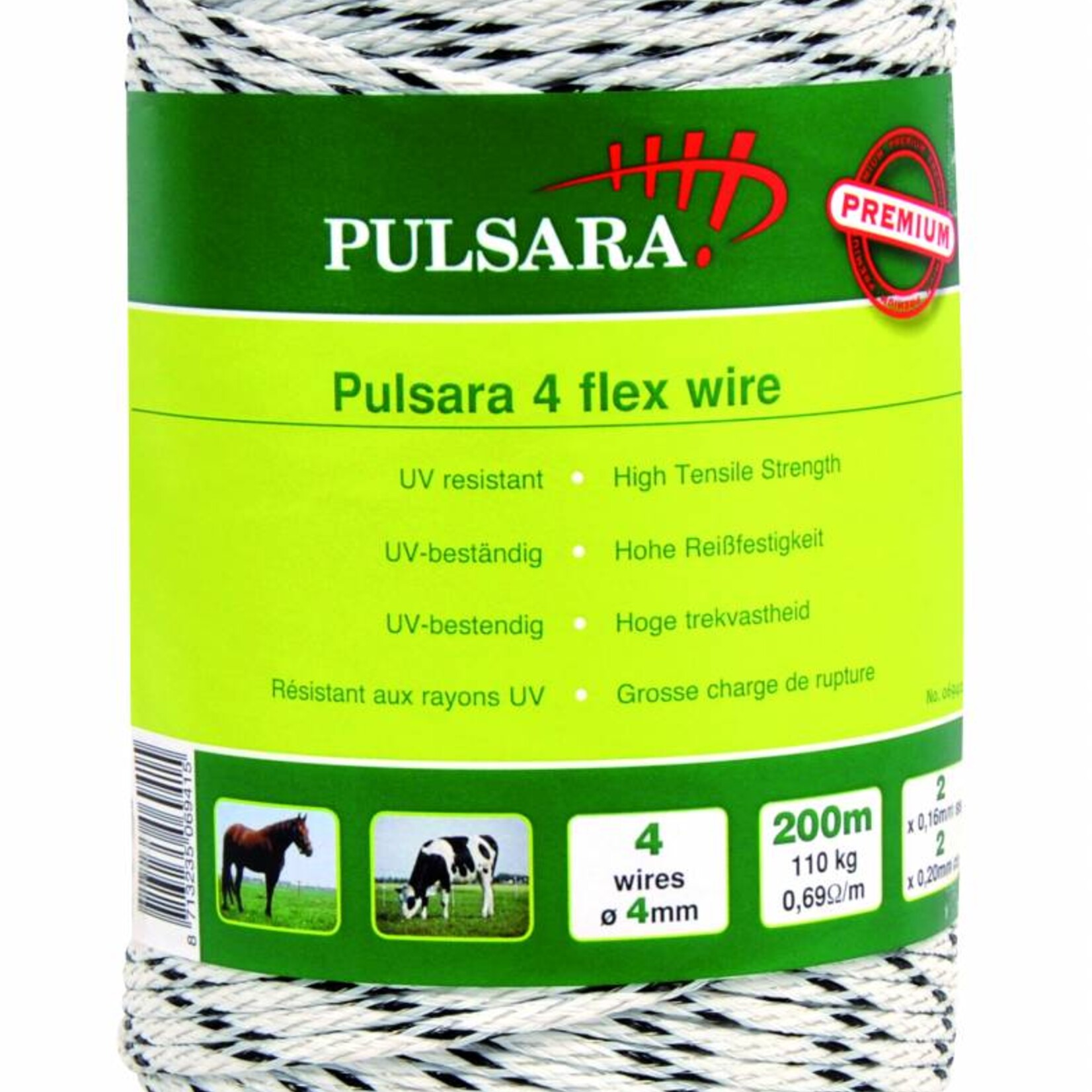 Elephant/Pulsara Flexi Rope 4mm white, 200m