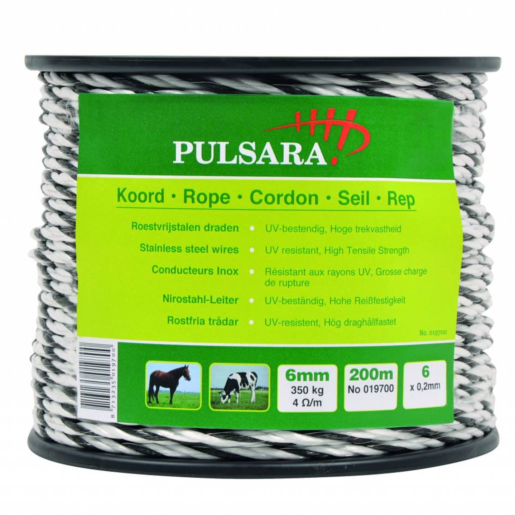 Elephant/Pulsara 6 SS-wires, White, 200m