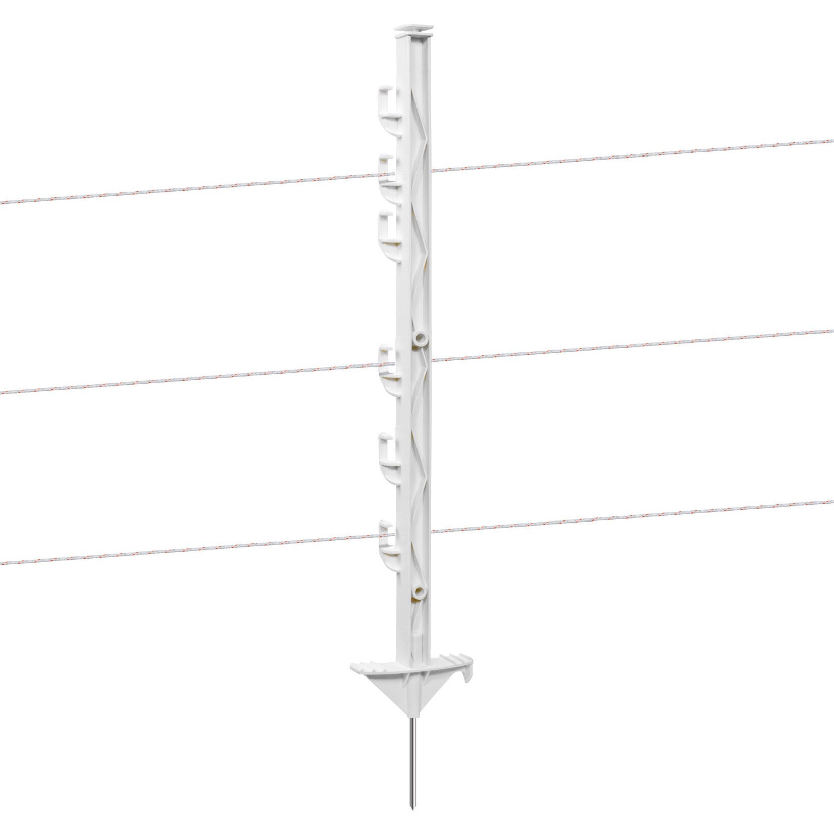 Gallagher 10x Gallagher fårestolpe/hobbystolpe af plast - 75 cm hvid