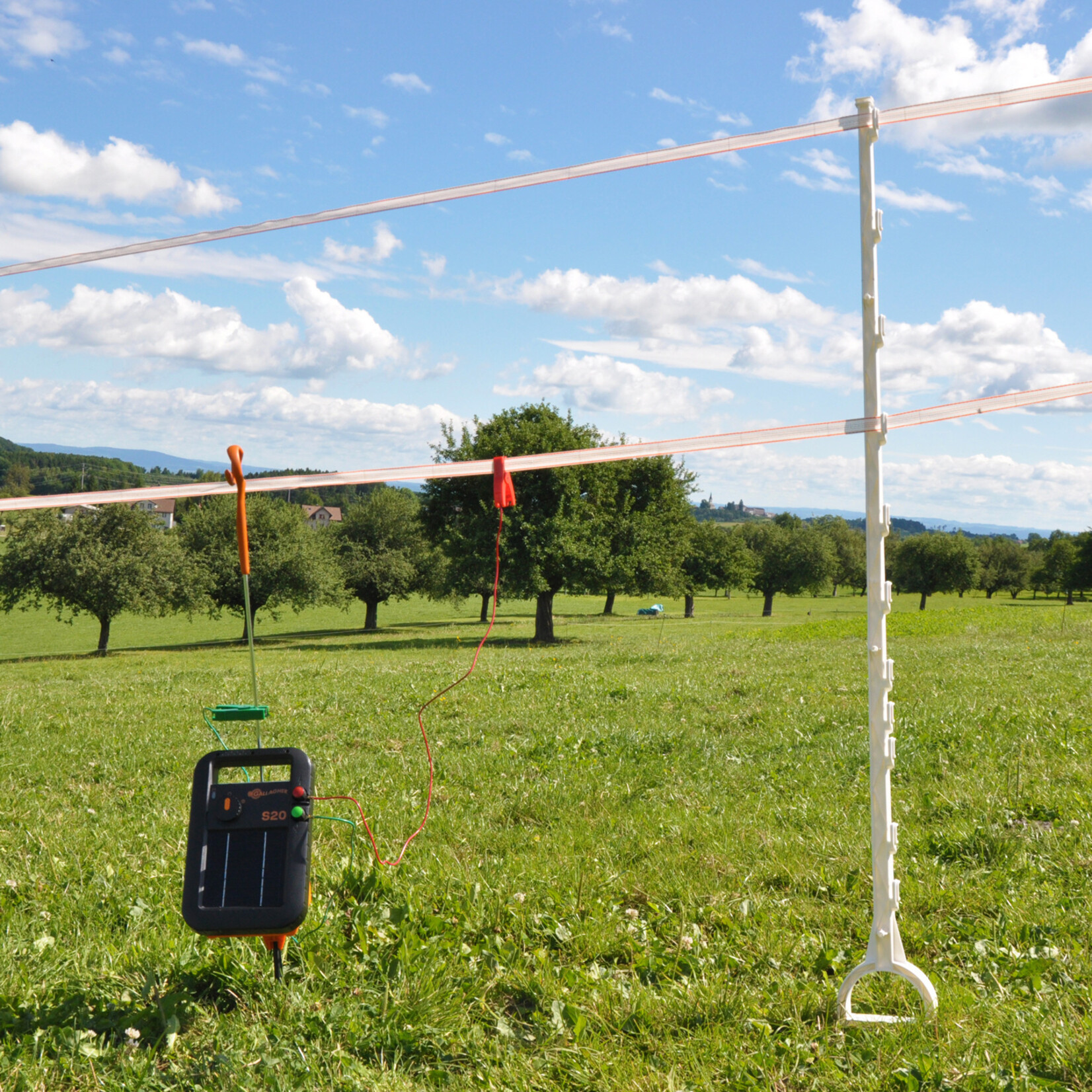 Gallagher 5x Gallagher plastisk stigbøjle - 1,55 m hvid