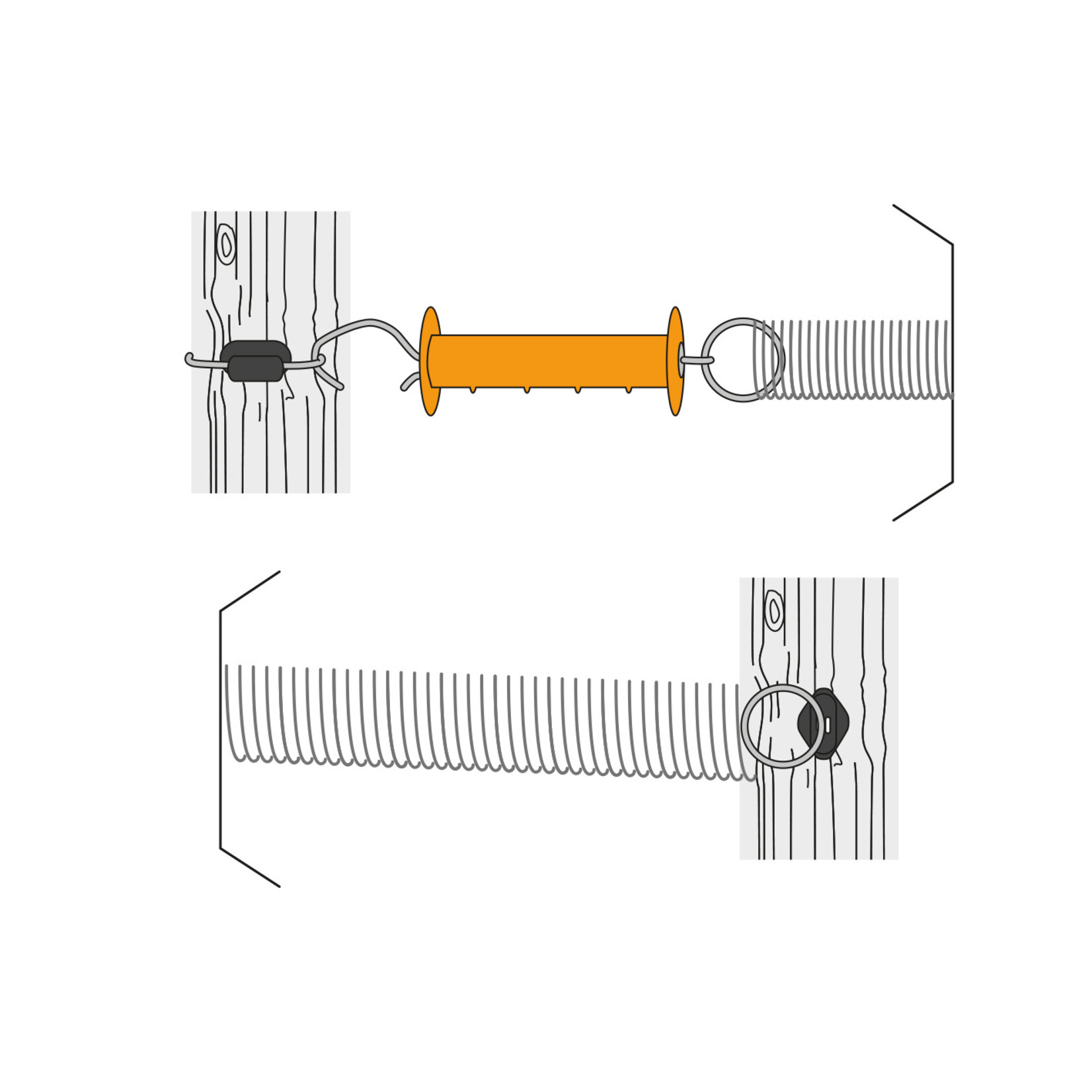 Gallagher Gallagher spændfjeder-græsningsport-sæt - 5 m (hvid)