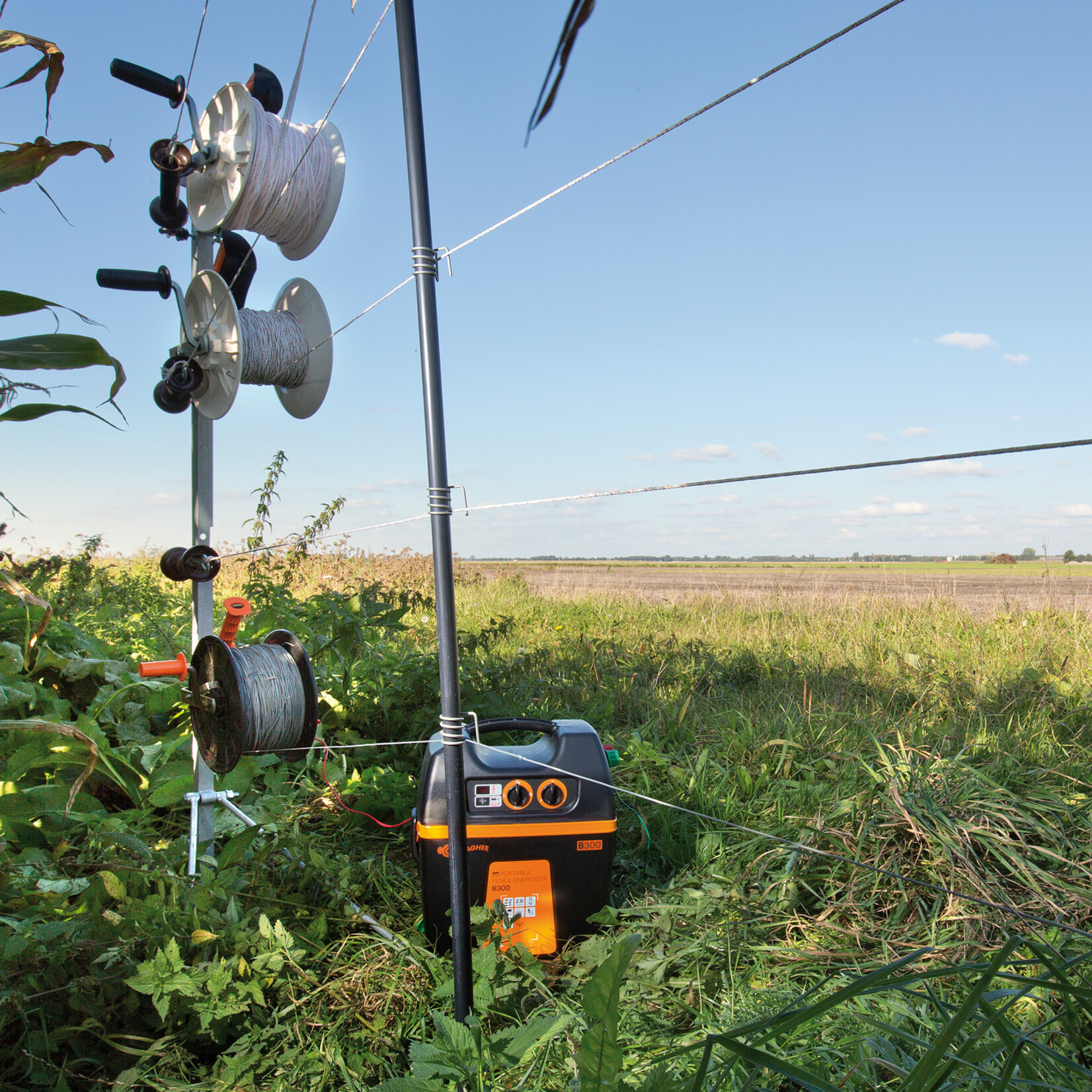 Gallagher 10x Gallagher PVC vildtstang - 2,0 m/19 mm sort