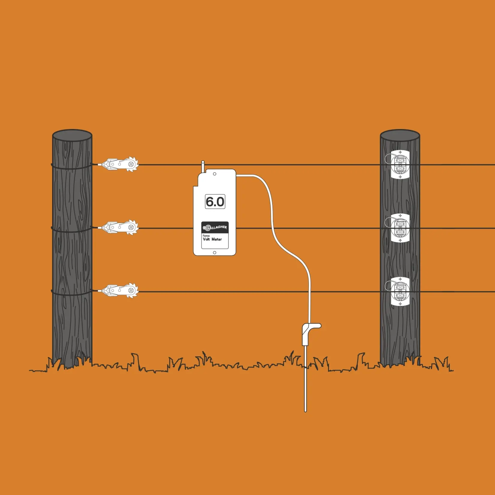Gallagher Gallagher hegntester/digitalt voltmeter