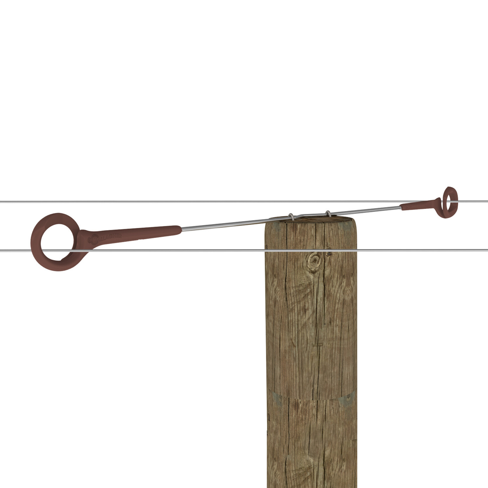 Gallagher 5x Gallagher afstandisolator med øjer terra - 80 cm