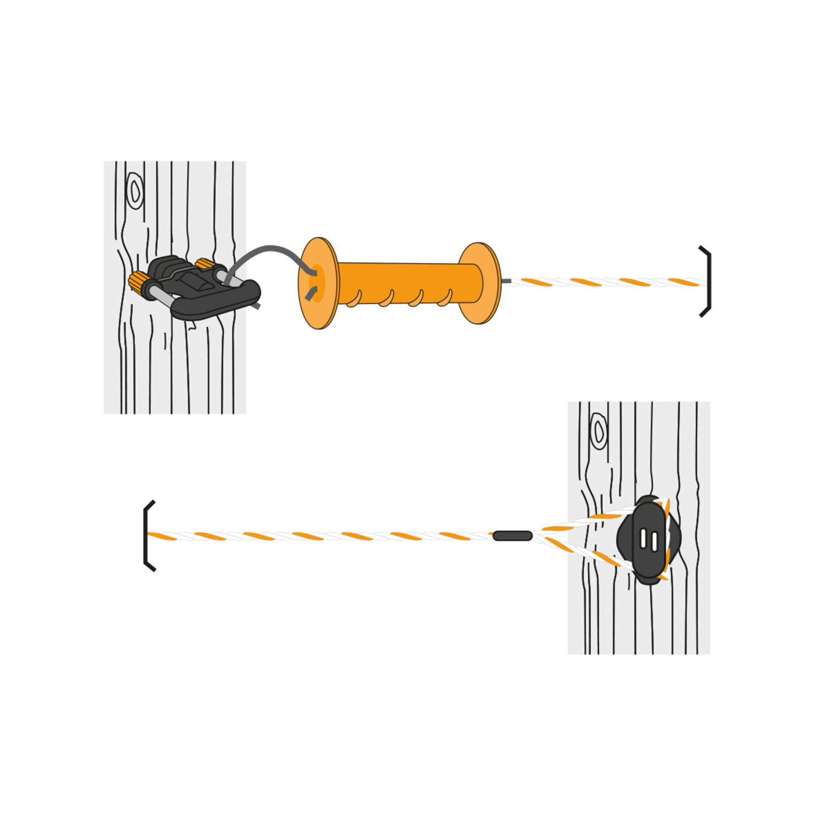 Gallagher Gallagher Cord græsningsport-sæt - elastisk reb til græsningshegn (hvid)