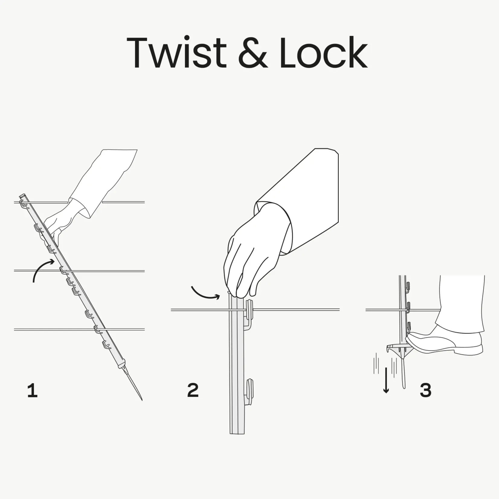 Gallagher 20x Gallagher Vario plasthegnspæl - 1,0 m hvid (duopakke)