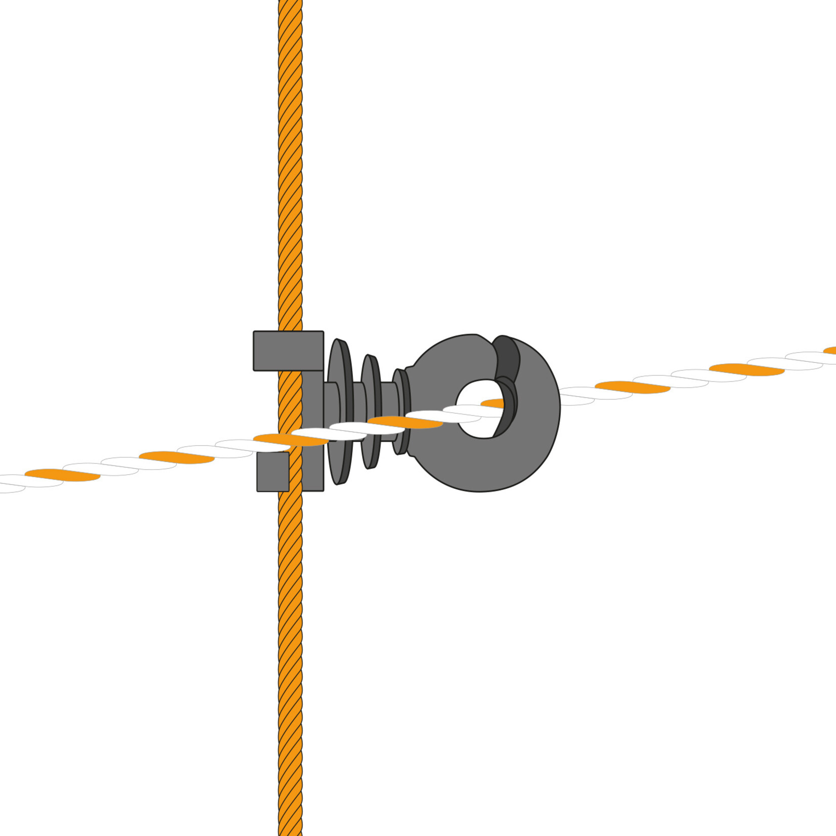 Gallagher 10x Gallagher dobbeltklipsisolator til fjederstålpæle