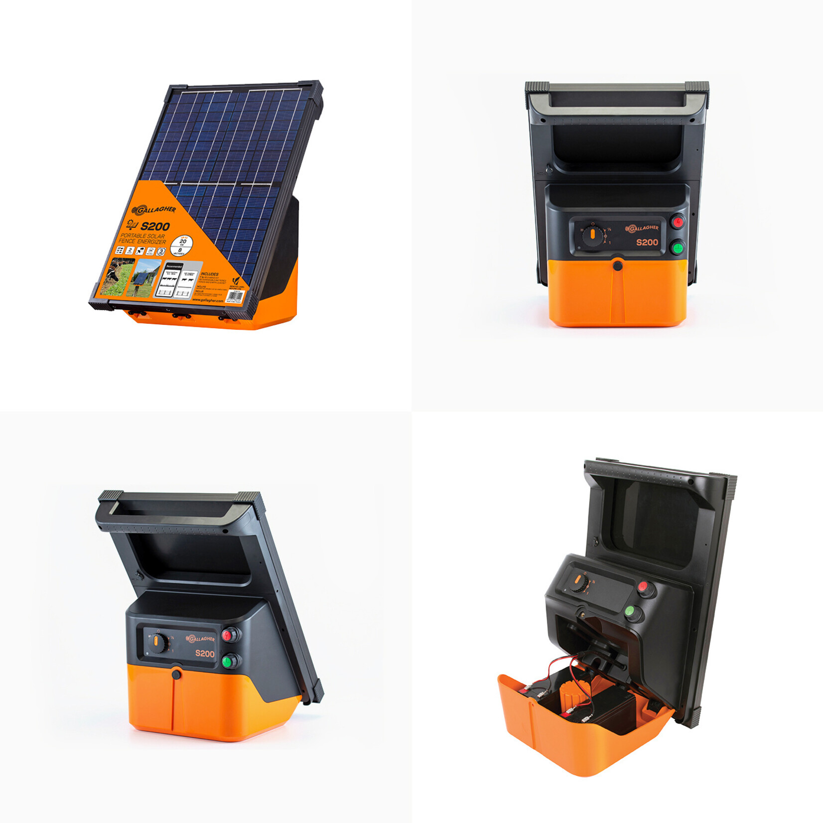Gallagher Solar-hegnapparat S200 med akkumulatorer