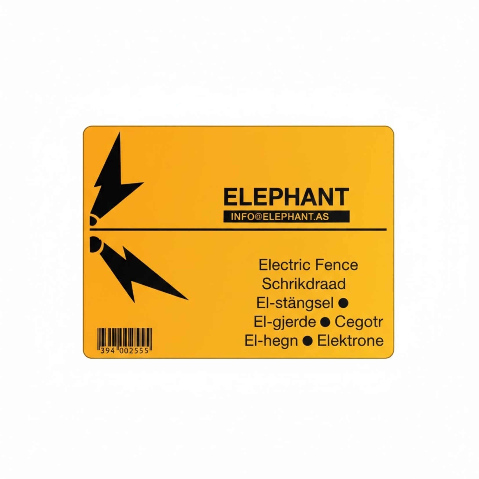 Elephant Advarselsskilt