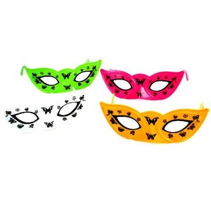 Huismerk Kinder feestmaskers mix kleuren (48st.)