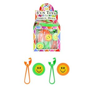 Henbrandt Uitdeelcadeautjes - Vrolijke Smiley Schijven Schieters in Traktatiebox (48 stuks)
