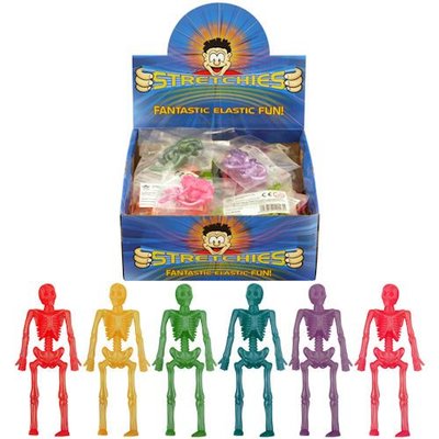 Henbrandt Uitdeelcadeautjes - Uittrekbare Strech Skeletten in Display (84 stuks)