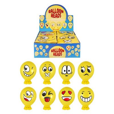 Henbrandt Uitdeelcadeautjes - Ballon Hoofden – Model: Smiley's in Display (240 stuks)