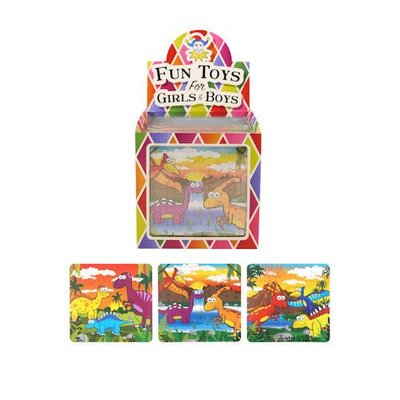 Henbrandt Uitdeelcadeautjes - Puzzel: Dinosaurussen, 13 x 12 Cm in Traktatiebox (108 stuks)