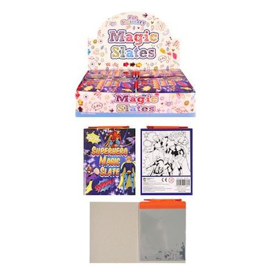 Henbrandt Uitdeelcadeautjes - Magische Tekenbord Boekjes - Model: Super Helden in Display (144 stuks)
