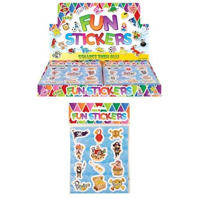 Henbrandt Uitdeelcadeautjes - Fun Stickers - Model: Piraten in Display (120 stuks)