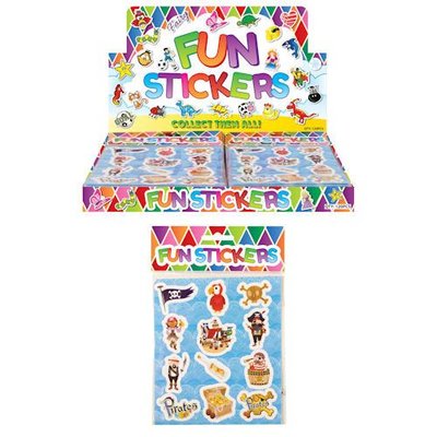 Huismerk Uitdeelcadeautjes - Fun Stickers - Model: Piraten in Display (120 stuks)