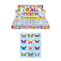 Huismerk Uitdeelcadeautjes - Fun Stickers - Model: Vlinders in Display (120 stuks)