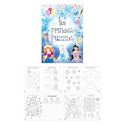Huismerk Uitdeelcadeautjes - Puzzelboeken - Model: Ice Princes (48 stuks)
