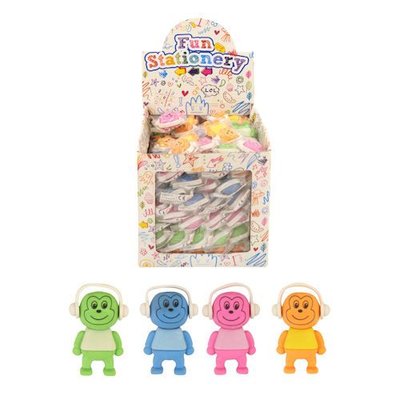 Henbrandt Uitdeelcadeautjes - Gummen - Model: Apen met Koptelefoon in Traktatiebox (96 stuks)