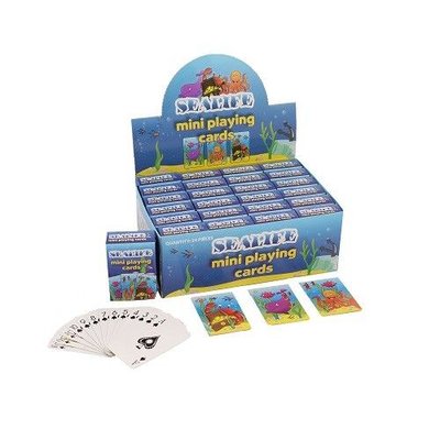 Henbrandt Uitdeelcadeautjes - Mini Speelkaarten - Model: Sea Life in Display (24 stuks)