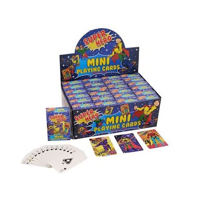 Henbrandt Uitdeelcadeautjes - Mini Speelkaarten - Model: Super Hero in Display (24 stuks)