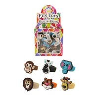Henbrandt Uitdeelcadeautjes - Kinderringen - Model: Jungle Dieren in Traktatiebox (156 stuks)