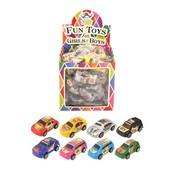 Henbrandt Uitdeelcadeautjes - Pull Back Car Auto's in Traktatiebox (48 stuks)