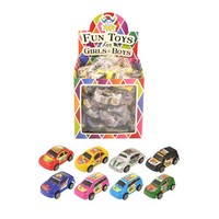 Henbrandt Uitdeelcadeautjes - Pull Back Car Auto's in Traktatiebox (48 stuks)