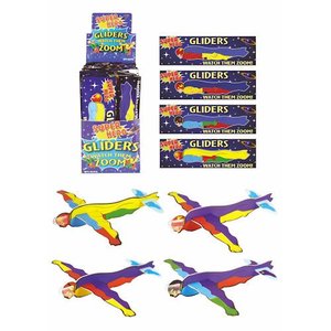 Huismerk Uitdeelcadeautjes - Fighter Gliders - Model: Super Helden in Display (48 stuks)