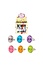 Henbrandt Uitdeelcadeautjes - Kinderringen - Model: Grote Diamanten in Traktatiebox (80 stuks)