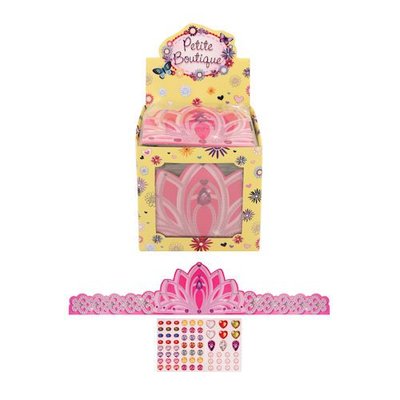 Henbrandt Uitdeelcadeautjes - Verstelbare Kartonnen Princes Kroon in Traktatiebox (84 Stuks)