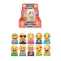 Huismerk Uitdeelcadeautjes - Vinger Figuren - Model: Smiley in Display (96 stuks)