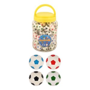 Henbrandt Uitdeelcadeautjes - Voetbal Stuiterballen Ø3.5 Cm in Pot (72 stuks)