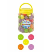Henbrandt Uitdeelcadeautjes - Glow in the Dark Stuiterballen Ø3.3 Cm in Pot (72 stuks)