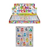 Henbrandt Uitdeelcadeautjes - Fun Stickers - Model: Robots in Display (120 stuks)