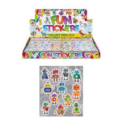 Henbrandt Uitdeelcadeautjes - Fun Stickers - Model: Robots in Display (120 stuks)