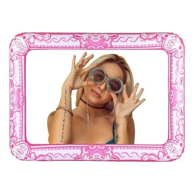 Henbrandt OPBLAASBAAR GROOT FOTO FRAME | FOTO PROPS | SELFIE FRAME / FOTOLIJST | INFLATABLE FAMILIE FOTO FRAME | 60 x 80 Cm. | Kleur: ROSE