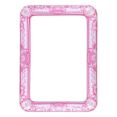 Henbrandt OPBLAASBAAR GROOT FOTO FRAME | FOTO PROPS | SELFIE FRAME / FOTOLIJST | INFLATABLE FAMILIE FOTO FRAME | 60 x 80 Cm. | Kleur: ROSE