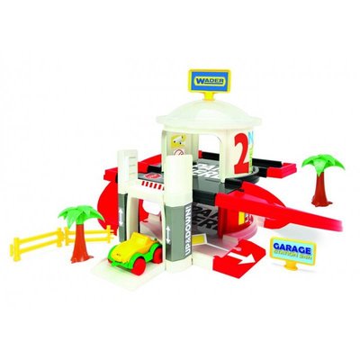 Wader Speelgoed Garage Met Lift 2 Verdiepingen, voor kinderen vanaf 1 jaar