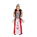 Henbrandt KINDEREN Meisjes Alice in Wonderland Queen of Hearts Kostuum | De Koningin van de Harten Jurk | Kleur: Rood / Wit / Zwart | Harten Koningin | Carnavalskleding | Verkleedkleding | Feest Kostuum  | Meisjes | Maat: Small  4-6 Jaar.