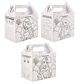 Huismerk 24 STUKS | Uitdeeldoosjes voor kinderfeestje, Model: PRINCESS om ZELF in te kleuren | Traktatie Box | Menubox | Lunchbox | Meisjes | Afm. 18x14x9.5 Cm. | (24 stuks)