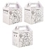 Huismerk 24 STUKS | Uitdeeldoosjes voor kinderfeestje, Model: PRINCESS om ZELF in te kleuren | Traktatie Box | Menubox | Lunchbox | Meisjes | Afm. 18x14x9.5 Cm. | (24 stuks)